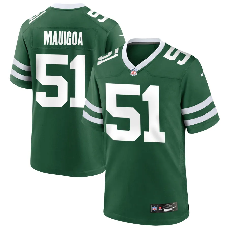 Men's New York Jets #51 Francisco Mauigoa Nike Green Vapor Legacy F.U.S.E. Limited Jersey