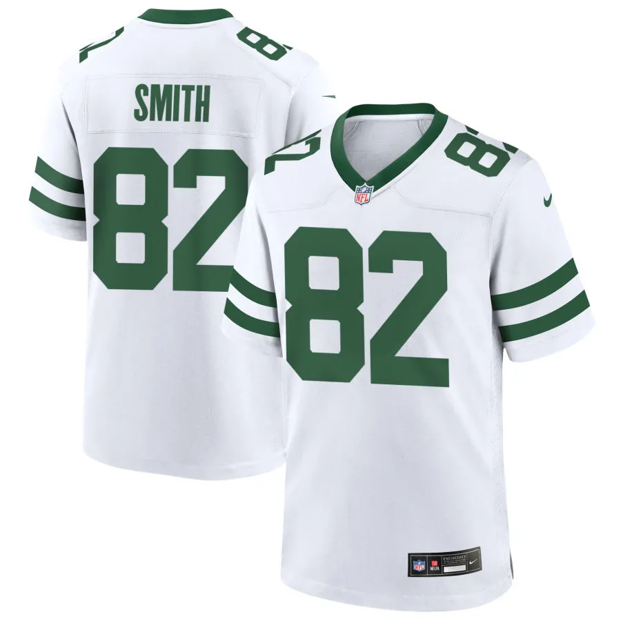 Men's New York Jets #82 Arian Smith Nike White Vapor Legacy F.U.S.E. Limited Jersey