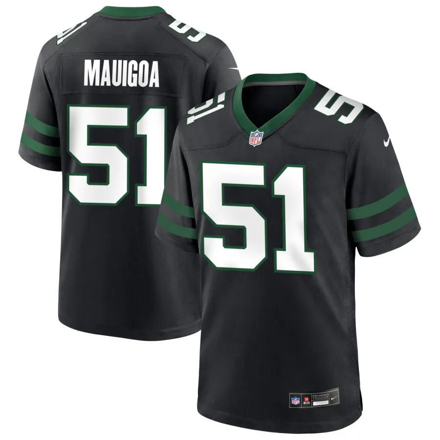 Men's New York Jets #51 Francisco Mauigoa Nike Black Alternate Legacy F.U.S.E. Limited Jersey