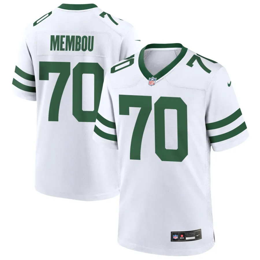 Men's New York Jets #70 Armand Membou Nike White Vapor Legacy F.U.S.E. Limited Jersey