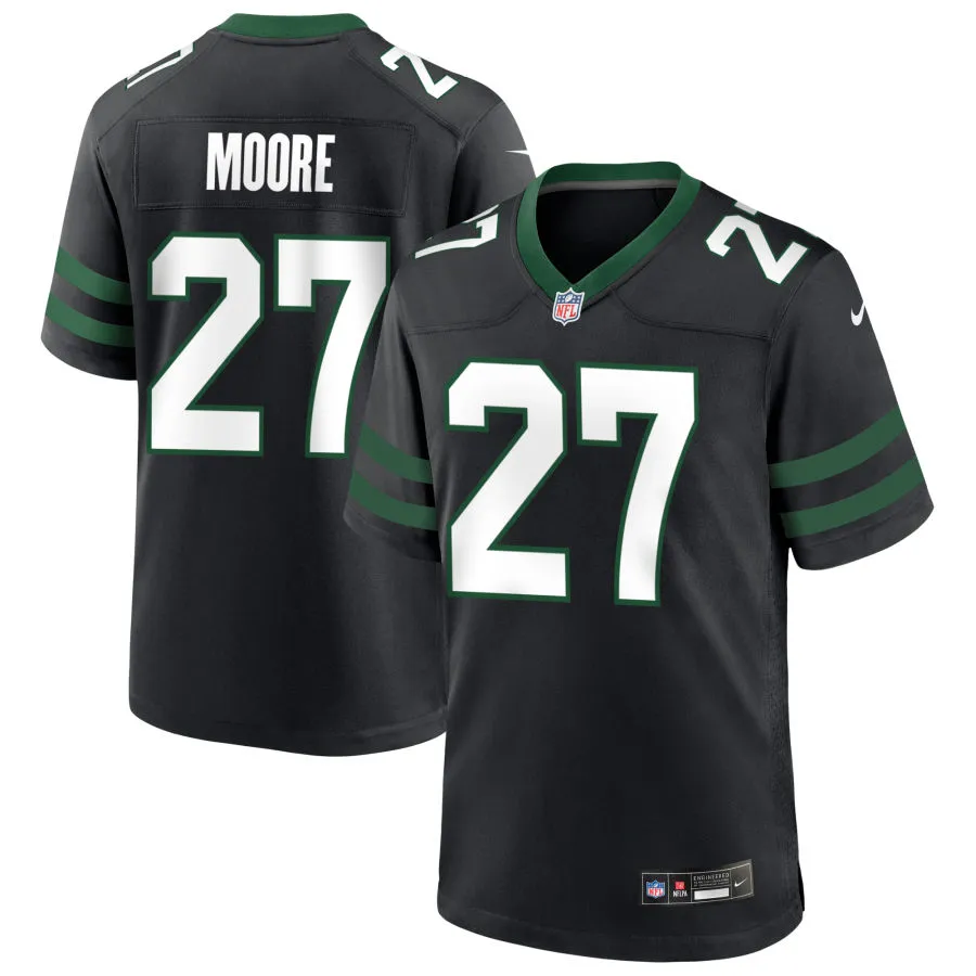 Men's New York Jets #27 Malachi Moore Nike Black Alternate Legacy F.U.S.E. Limited Jersey