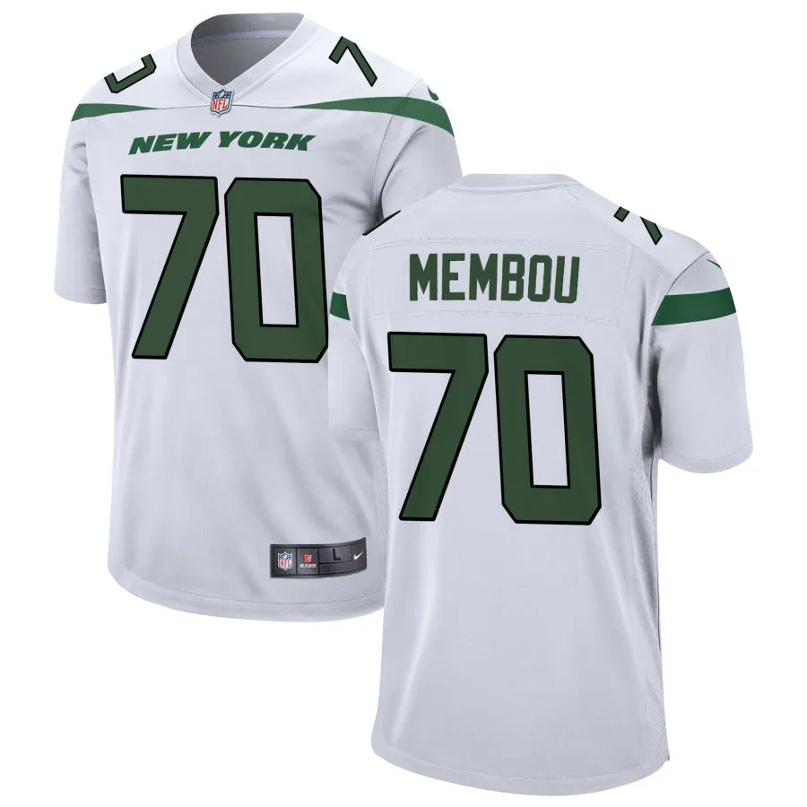 Men's New York Jets #70 Armand Membou Nike White Vapor Limited Jersey