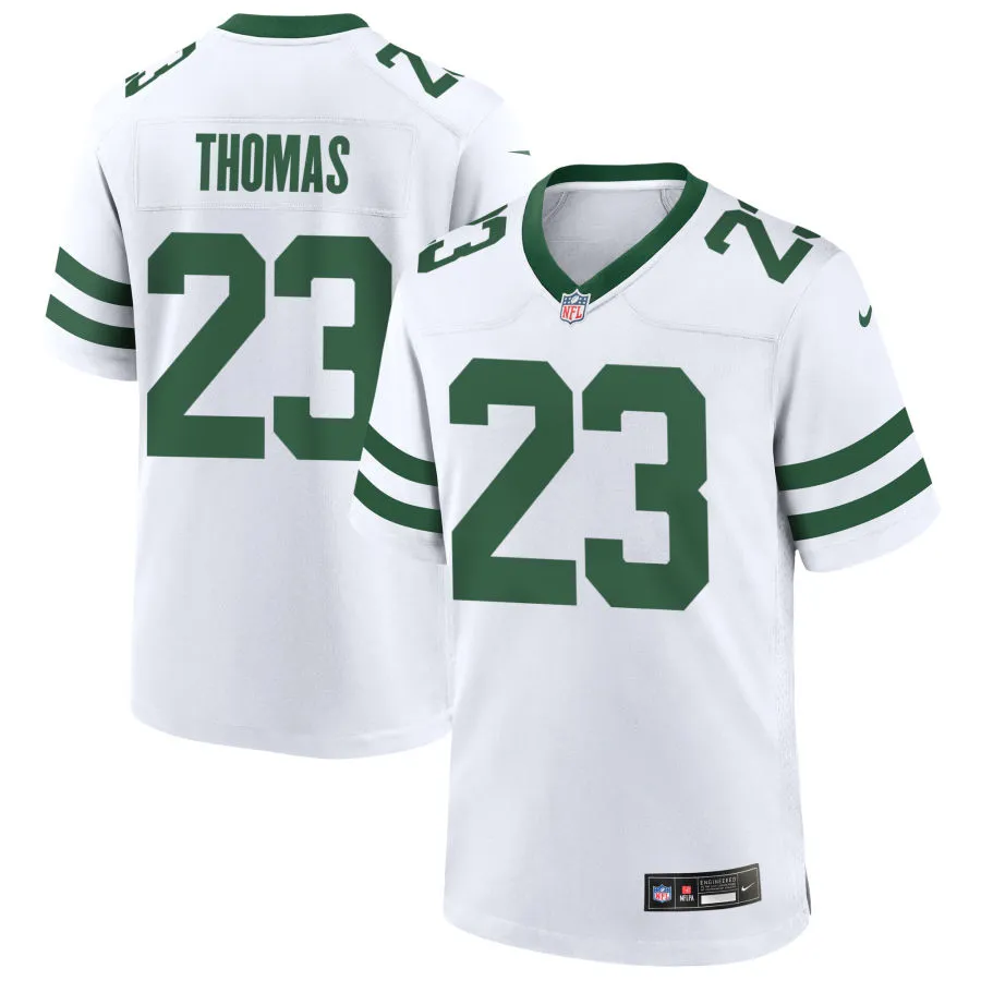 Men's New York Jets #23 Azareye'h Thomas Nike White Vapor Legacy F.U.S.E. Limited Jersey