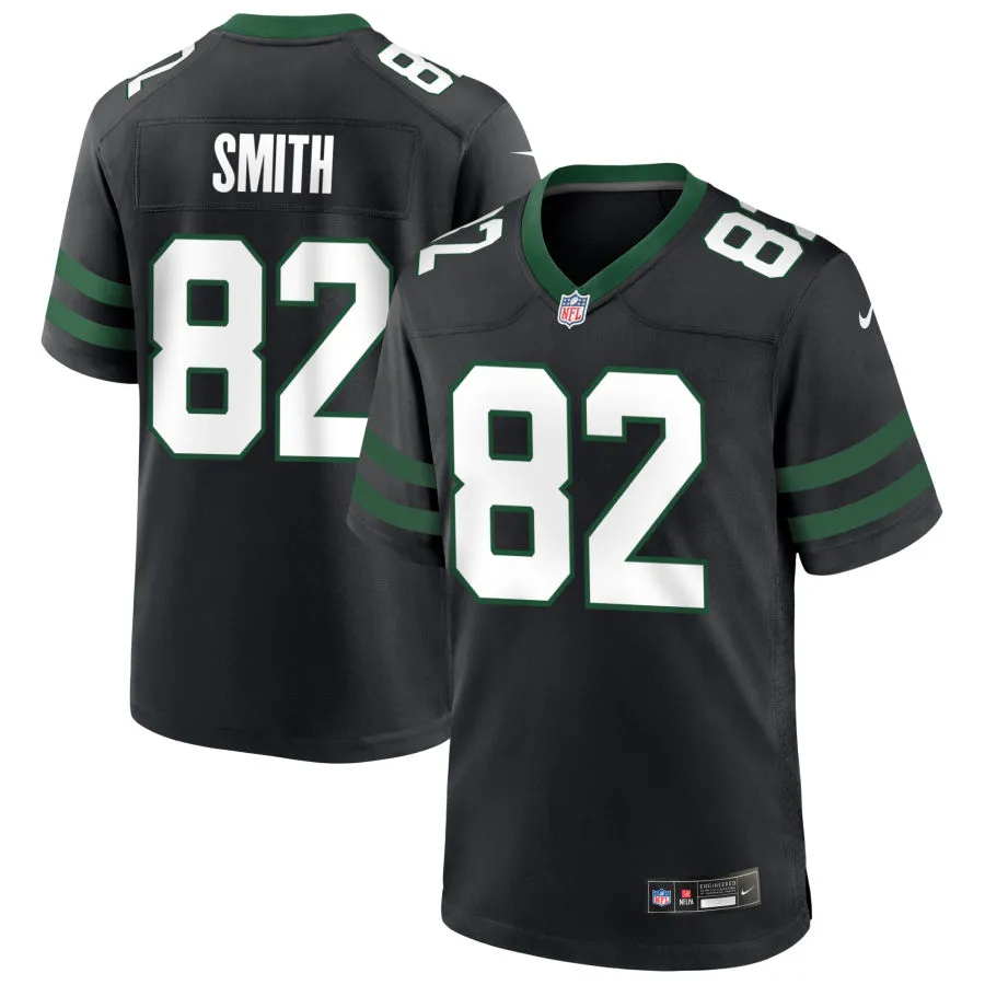Men's New York Jets #82 Arian Smith Nike Black Alternate Legacy F.U.S.E. Limited Jersey