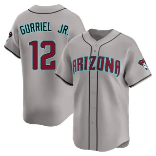 Mens Arizona Diamondbacks #12 Lourdes Gurriel Jr. Nike Gray Road Limited Jersey