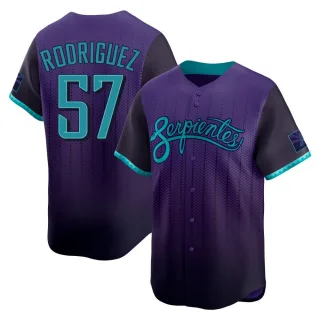 Mens Arizona Diamondbacks #57 Eduardo Rodriguez Nike Serpientes 2025 City Connect Limited Jersey Purple