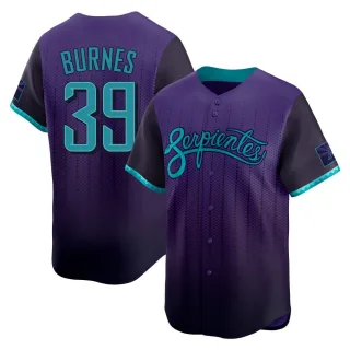 Mens Arizona Diamondbacks #39 Corbin Burnes Nike Serpientes 2025 City Connect Limited Jersey Purple