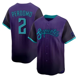 Mens Arizona Diamondbacks #2 Geraldo Perdomo Nike Serpientes 2025 City Connect Limited Jersey Purple