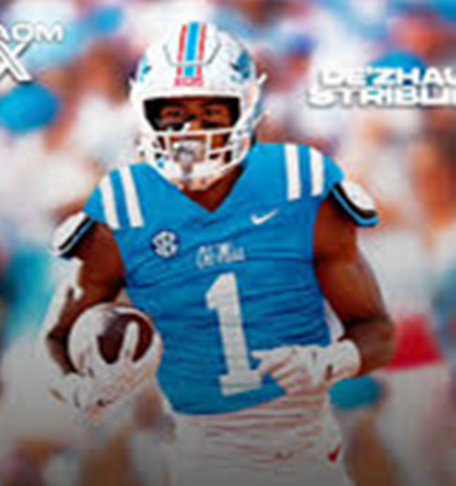 Ole Miss Rebels #1 De'Zhaun Stribling Blue College Football Game Jersey