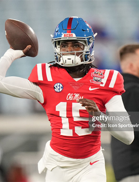 Ole Miss Rebels #15 AJ Maddox Red College Football Game Jersey