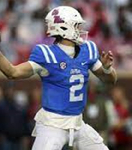 Ole Miss Rebels #2 Harrison Wallace III Blue College Football Game Jersey