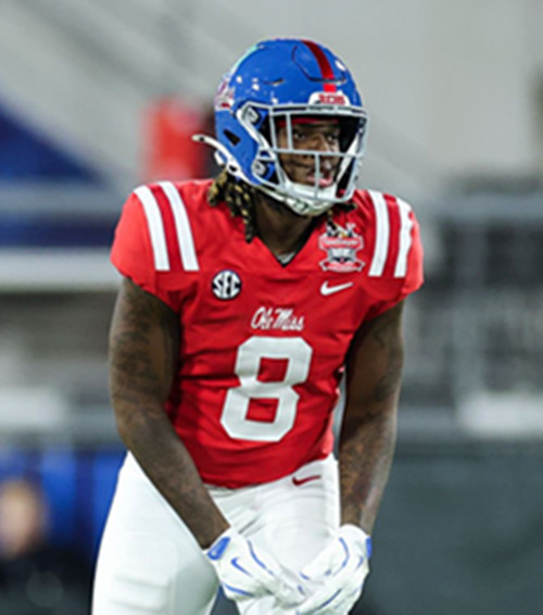 Ole Miss Rebels #8 Dae'Quan Wright Red College Football Game Jersey