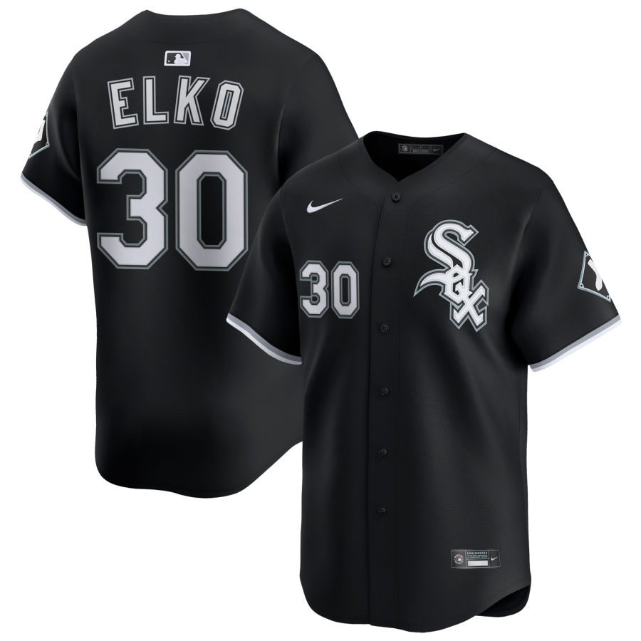 Mens Chicago White Sox #30 Tim Elko Nike Black Alternate Limited Jersey