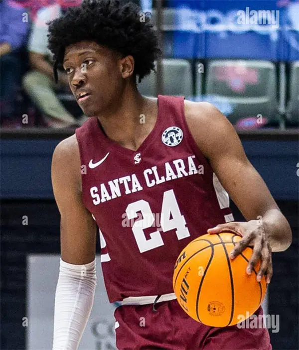 Santa Clara Broncos #24 Jalen Williams 2022  Cardinal Basketball Game Jersey
