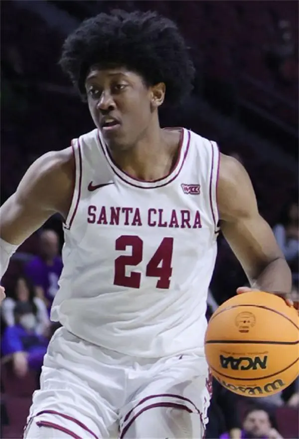 Santa Clara Broncos #24 Jalen Williams 2022 White Basketball  Game Jersey