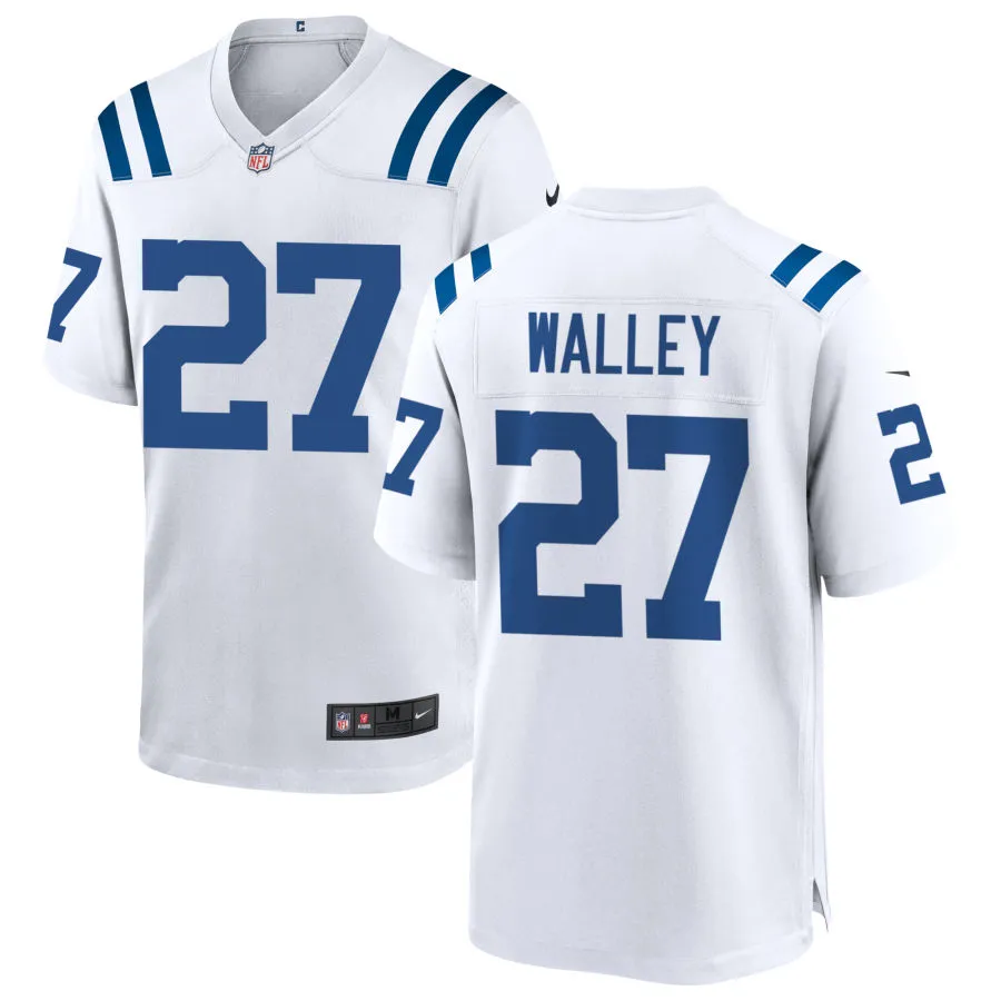 Mens Indianapolis Colts #27 Justin Walley Nike White F.U.S.E.Vapor Limited Player Jersey