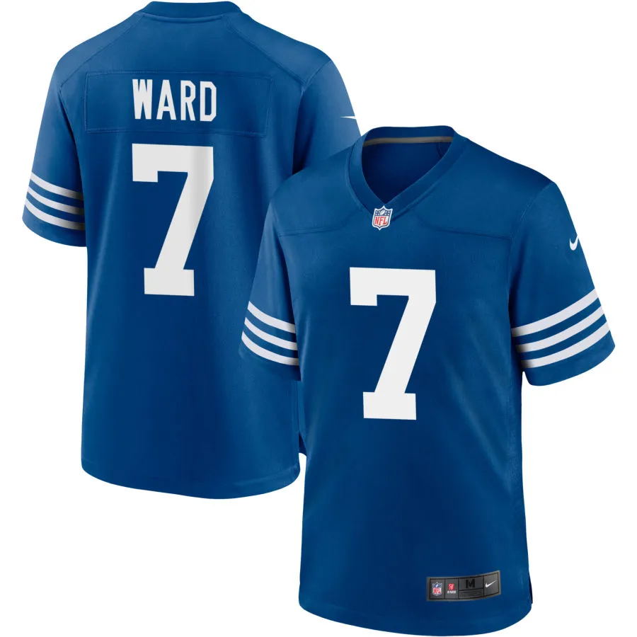 Mens Indianapolis Colts #7 Charvarius Ward Nike Royal Alternate Retro Vapor Limited Jersey
