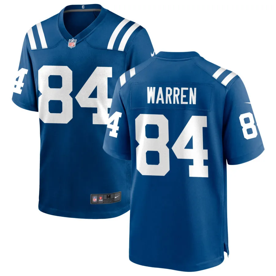 Mens Indianapolis Colts #84 Tyler Warren Nike Royal F.U.S.E.Vapor Limited Player Jersey
