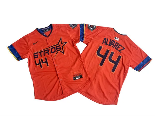 Mens Houston Astros #44 Yordan Alvarez Nike Orange 2025 City Connect Edition 2.0 Replic Jersey