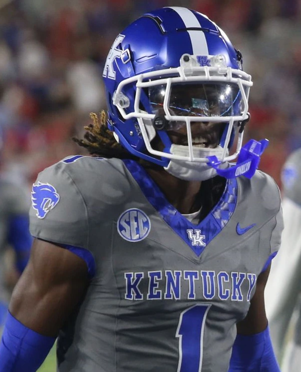 Kentucky Wildcats #1 Maxwell Hairston 2025 Gray Football Jersey