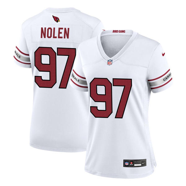 Womens Arizona Cardinals #97 Walter Nolen White Limited Jersey