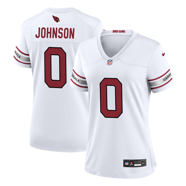 Womens Arizona Cardinals #0 Will Johnson White Limited Jersey