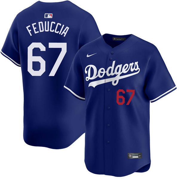 Mens Los Angeles Dodgers #67 Hunter Feduccia  Nike Royal Alternate Limited Player Jersey