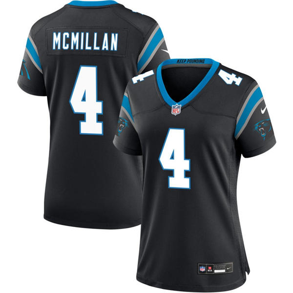 Womens Carolina Panthers #4 Tetairoa McMillan Nike Black Limited Jersey