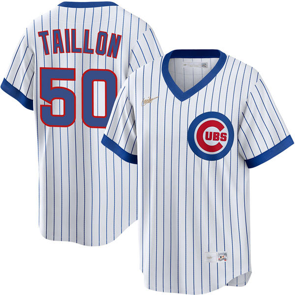 Mens Chicago Cubs #50 Jameson Taillon Nike White Pullover Cooperstown Jersey