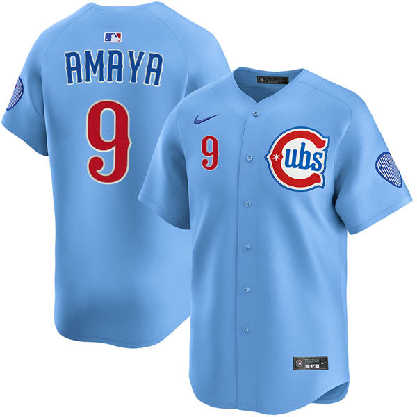 Mens Chicago Cubs #9 Miguel Amaya Nike Blue Alternate Limited Jersey