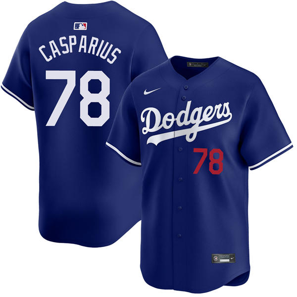 Mens Los Angeles Dodgers #78 Ben Casparius Nike Royal Alternate Limited Player Jersey
