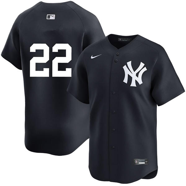 Mens New York Yankees #22 Ben Rice Nike Navy Alternate Limited Player Jersey