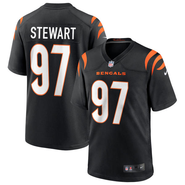 Men's Cincinnati Bengals #97 Shemar Stewart Nike Black Team Color Vapor F.U.S.E. Limited Jersey