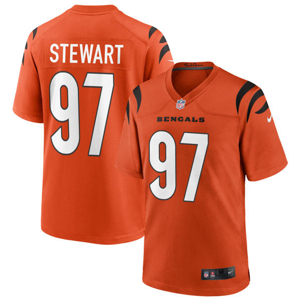 Men's Cincinnati Bengals #97 Shemar Stewart Nike Orange Alternate Vapor F.U.S.E. Limited Jersey