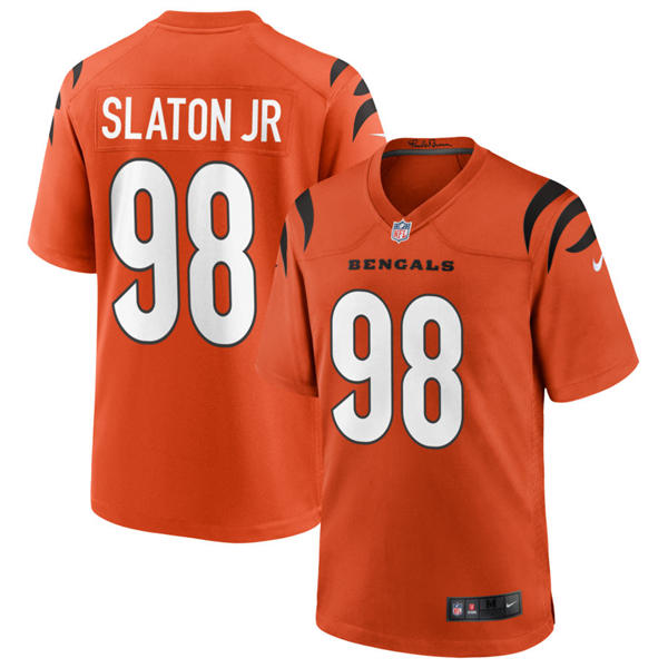 Men's Cincinnati Bengals #98 Tedarrell Slaton Jr  Nike Orange Alternate Vapor F.U.S.E. Limited Jersey