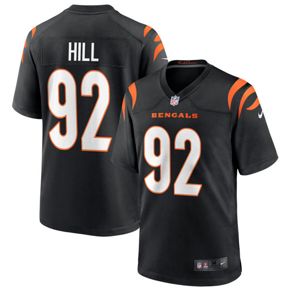 Men's Cincinnati Bengals #92 B.J. Hill Nike Black Team Color Vapor F.U.S.E. Limited Jersey
