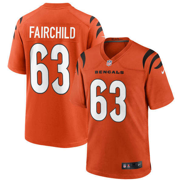 Men's Cincinnati Bengals #63 Dylan Fairchild Nike Orange Alternate Vapor F.U.S.E. Limited Jersey