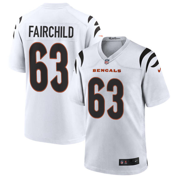 Men's Cincinnati Bengals #63 Dylan Fairchild Nike White Away Vapor F.U.S.E. Limited Jersey