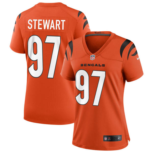 Women's Cincinnati Bengals #97 Shemar Stewart Nike Orange Alternate Limited Jersey