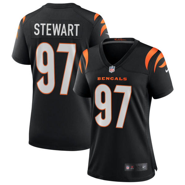 Women's Cincinnati Bengals #97 Shemar Stewart Nike Black Team Color Limited Jersey