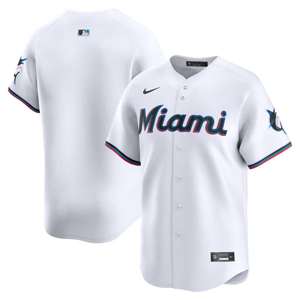 Mens Miami Marlins Blank Nike Home White Limited Team Jersey