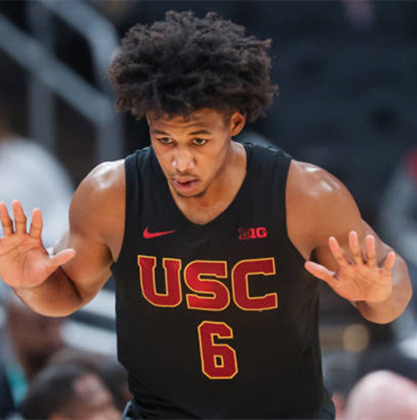 Mens Youth USC Trojans #6 Wesley Yates III Black College Basketball Game Jersey