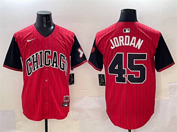 Mens Chicago White Sox Retired Player #45 Michael Jordan Red Black 2025 City Connect 2.0 Limited Jersey