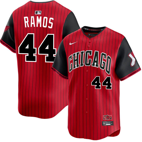 Mens Chicago White Sox #44 Bryan Ramos Red Black 2025 City Connect 2.0 Limited Jersey