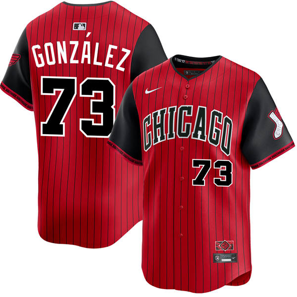 Mens Chicago White Sox #73 Wikelman Gonzalez Red Black 2025 City Connect 2.0 Limited Jersey