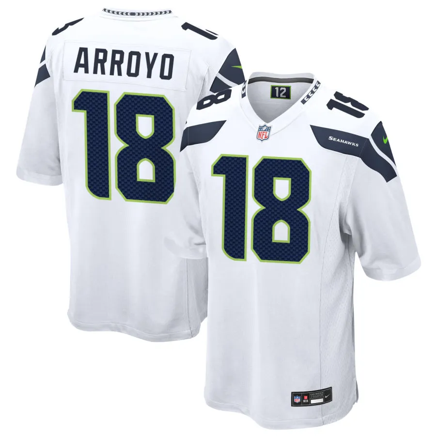 Men's Seattle Seahawks #18 Elijah Arroyo Nike White Vapor F.U.S.E. Limited Jersey