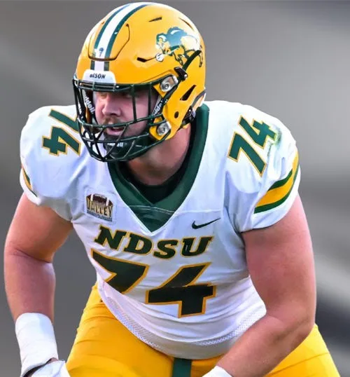 Men's Youth North Dakota State Bison #74 Grey Zabel Nike White Game College Football Jersey Without Name