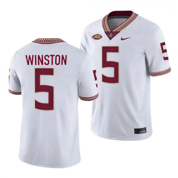Mens Youth Florida State Seminoles #5 Jameis Winston Nike 2025 White Football Jersey