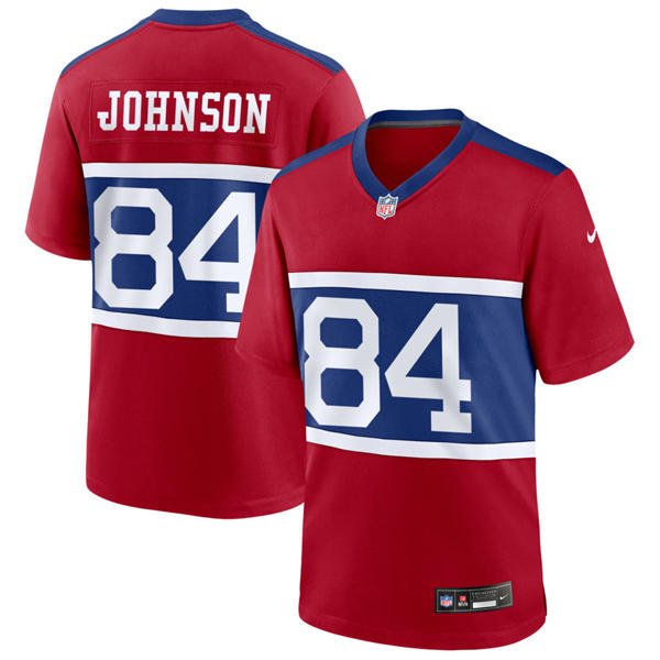Men's New York Giants #84 Theo Johnson Nike Century Red Alternate Vapor F.U.S.E. Limited Jersey