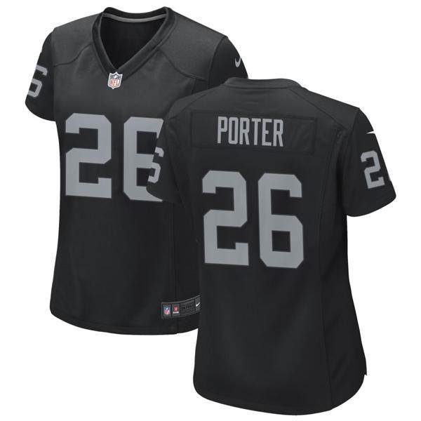 Womens Las Vegas Raiders #26 Darien Porter Nike Black Limited Player Jersey